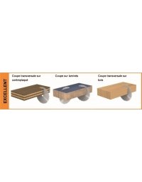 Lames circulaires industrielles silencieuses en chrome pour mélaminés et laminés