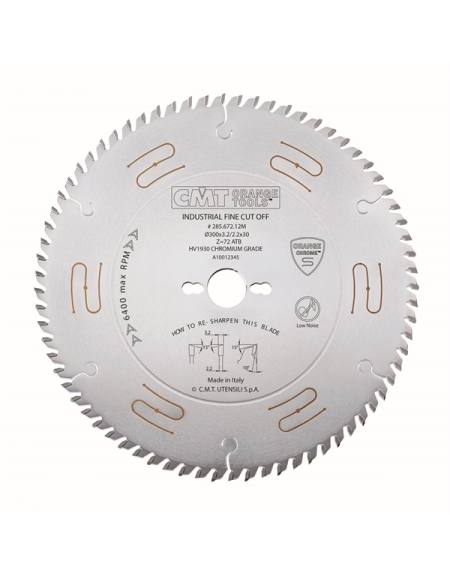 Industrial low noise & chrome coated circular saw blades with ATB grind
