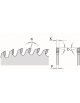 Industrial low noise & chrome coated circular saw blades with ATB grind