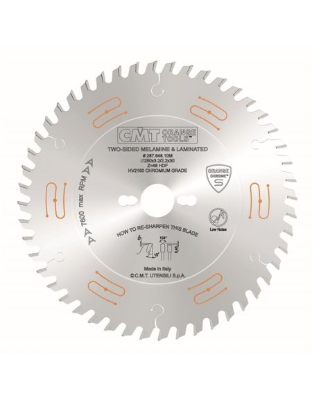 Lame circolari industriali silenziose cromate per melaminico e laminato in JUNK di CMT