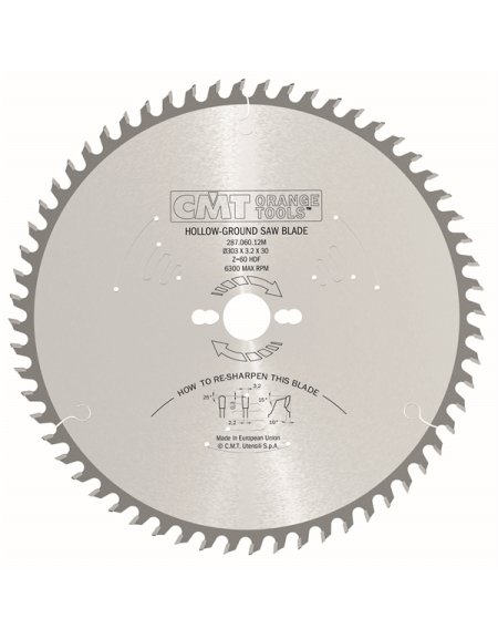 Lame circolari industriali per melaminici e laminati in JUNK di CMT