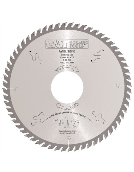 Lames circulaires industrielles pour scies à panneaux horizontales