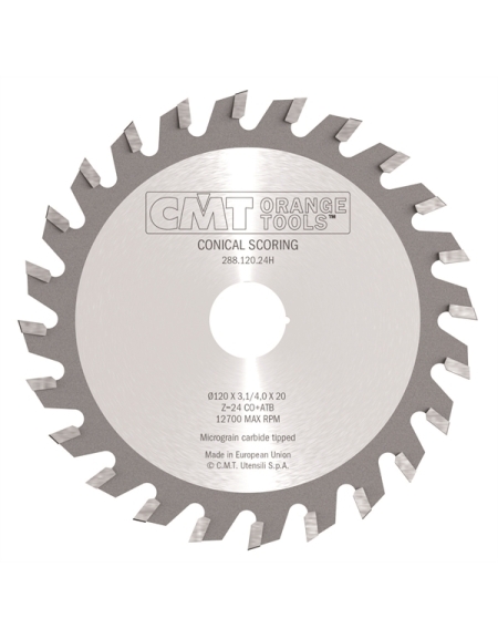 Industrial conical scoring blades