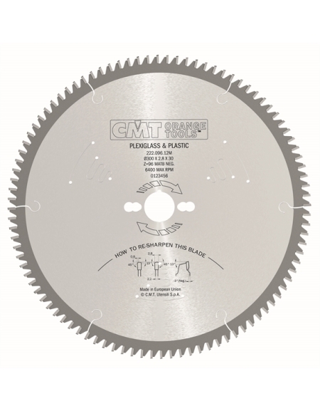 Industrial PVC & plexiglass circular saw blades
