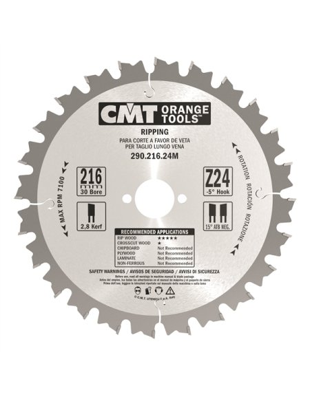 Lame circolari per tagli longitudinali, per seghe portatili della gamma CMT ECO di CMT