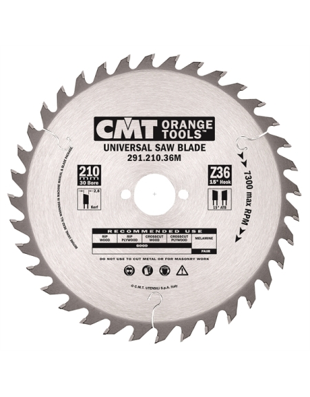 Crosscut circular saw blades, for portable machines