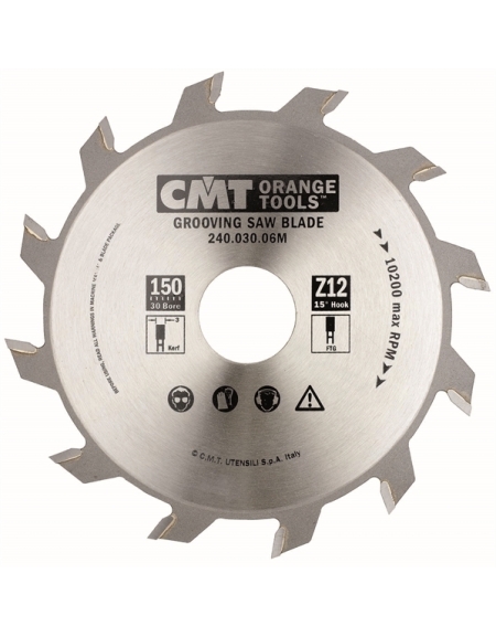 Industrial grooving circular saw blades