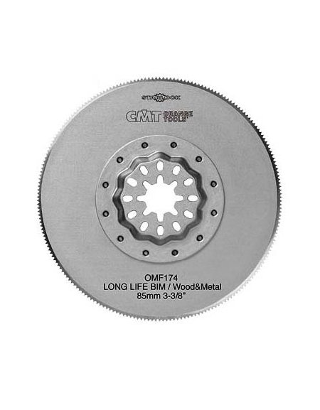 Lama circolare segmentata da 85 mm per metallo e legno. Lame oscillanti STARLOCK di lunga durata - Legno e metallo di CMT
