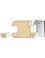 Series 531 Wooden window of 48, 20° Chamfer - Ref. ZAK531151 - 