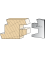 Series 531 Wooden window of 48, 20° Chamfer - Ref. ZAK531154 - 