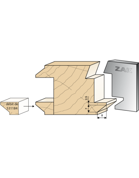 Serie 531 Fenster Holz 48 Fase 7x9