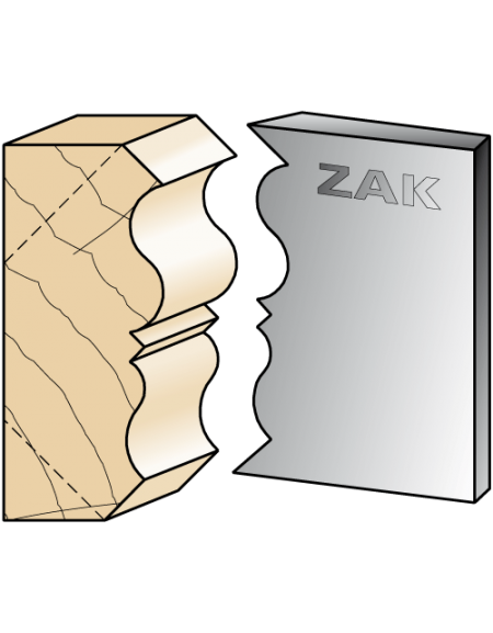Serie 531 Coltelli in stile Luigi XVI in ferro per PO ZAK® (H. 50) di ZAK