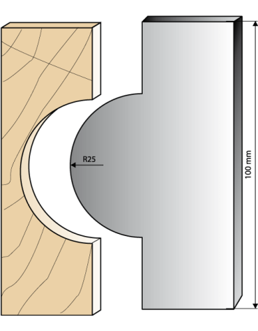 Serie 534 1/2 Round in Ferri per PO ZAK® (H. 100) di ZAK