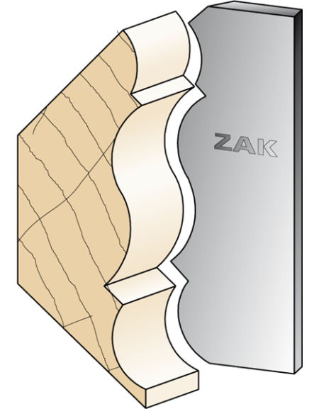 Serie 534 Coltelli in stile Luigi XVI in ferro per PO ZAK® (H. 100) di ZAK