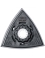 93mm Feuille abrasive triangulaire perforée - Ref. CMTOMF136-X1 - Qté 1