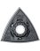 Support feuille abrasive triangulaire perforée - 93mm