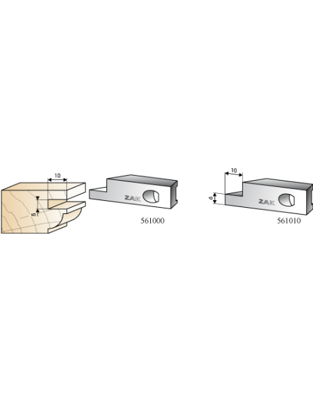 Series 561 cutters, multicut: Slot