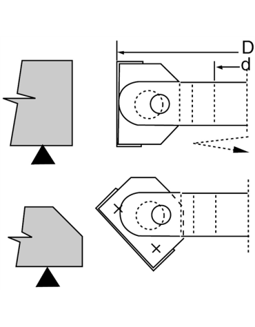 Porte-Outils Mono-Fonction : Divers Plaquettes Porte-Outils Mono-Fonction : Divers Plaquettes