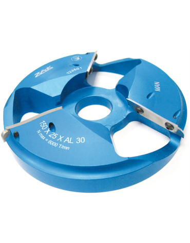 Porte-outils plate-bande multi-profils à plaquettes 3 coupes Porte-outils plate-bande multi-profils à plaquettes 3 coupes