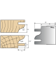 Porte-Outils Mono-Fonction : Plaquettes assemblage multiprofils avec avancement de 12mm