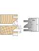 Porte-Outils Mono-Fonction : Plaquettes assemblage multiprofils avec avancement de 15mm