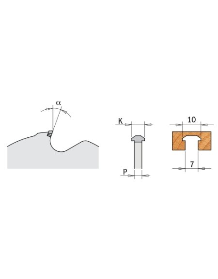Lama per scanalature per il montaggio del sistema Lamello® P - CMT