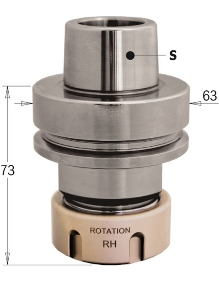 Mandrini portautensili con attacco concentrico HSK-F63 - ER32 in mandrini CNC di CMT