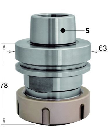 Mandrins à pince à montage concentrique HSK-F63 - ER40