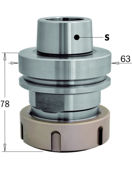 Spannzangenfutter mit HSK-F63-Schaft - ER40
