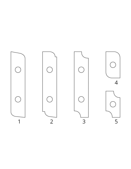 Plaquitas insertables de carburo para cabezal para plafones con múltiples perfiles