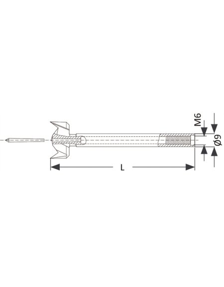 Sistema di foratura 2 in acciaio cromato Ø 10 - 30mm in Sistema di foratura 2 di ZOBO
