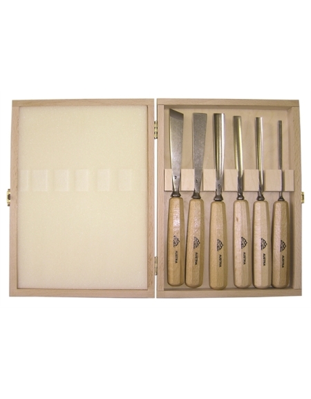 Caja de cuchillos de talla - 6 piezas