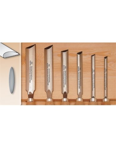 Scalpello ovale obliquo per tornitura del legno di STUBAI