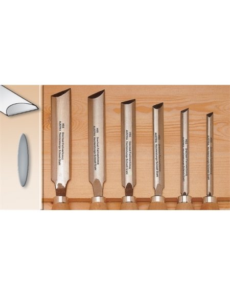 Scalpello ovale obliquo per tornitura del legno di STUBAI