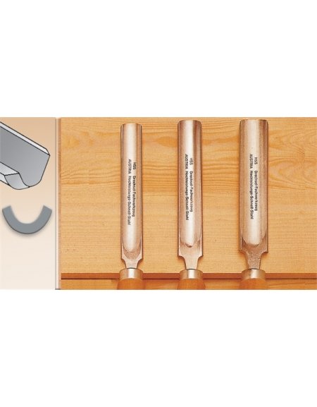 Sgorbia per sgrossatura nella tornitura del legno di STUBAI