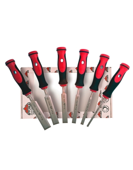 Set of professional chisels with 2K handle