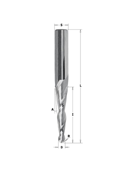 Solid carbide Upcut 2D/3D Carving Tapered Ball Noise Spiral Bit