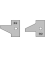 Pair of knives for one piece rail & stile cutter heads HW - Ref. CMT695015D1 - DIM 25x29,8x2mm