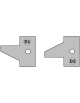 Par de cuchillas para cabezales para perfiles machihembrados HW