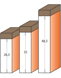 Fraises à affleurer avec plaquettes réversibles