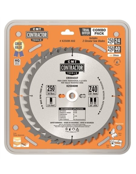Lame circolari Contractor® - Confezione combinata in JUNK di CMT