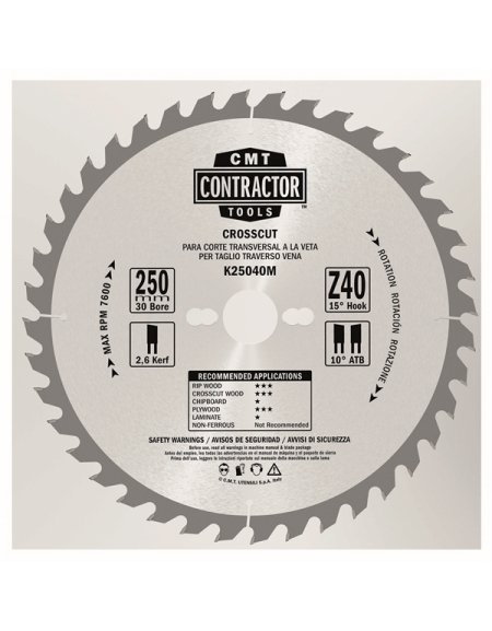 Lame circolari Contractor® - Confezione combinata in JUNK di CMT