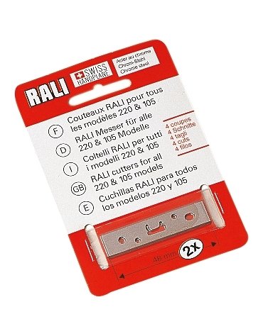 Lames de rechange pour rabot RALI® 105, 220, 260 - acier au chrome