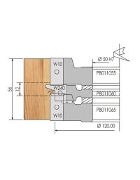 Porte-outils bouvetage symétrique à plaquettes