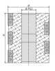 Multicut planing cutter head with reversible knives