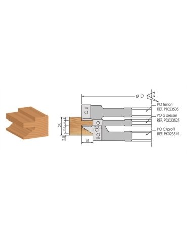 Portautensili contro il profilo della porta con inserti - ELBÉ