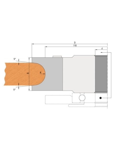 Portautensile semicircolare convesso Z2 con inserti - ELBÉ