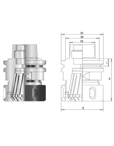 Mandrini portautensili con attacco conico HSK-63 E in Mandrini per CNC di ELBÉ