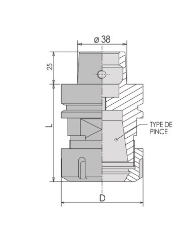 Mandrini portautensili con attacco conico HSK-63 E in Mandrini per CNC di ELBÉ