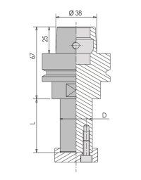 Mandrini portafresa HSK-63 F in Mandrini portafresa di ELBÉ